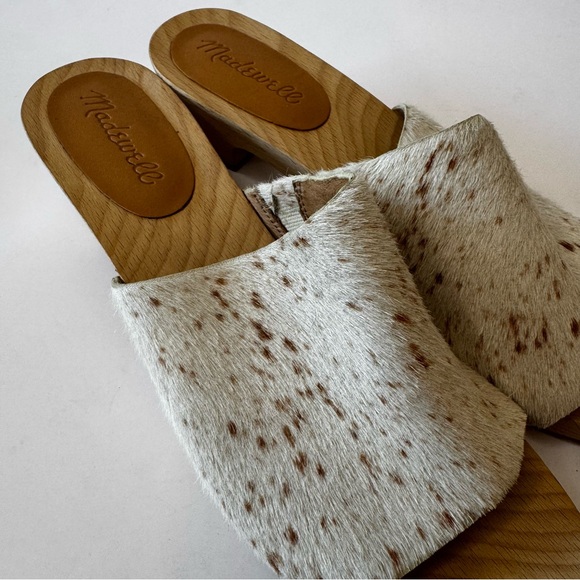 Madewell The Evelyn Slide Clog in Spotted Calf Hair - Picture 5 of 8